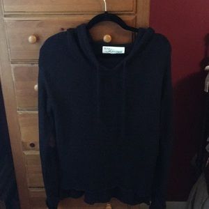 Vintage Havana Sweaters - Vintage Havana black cotton sweater with hood Vintage Havana Sweaters - Vintage Havana black cotton sweater with hood